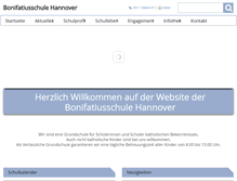 Tablet Screenshot of bonifatiusschule-hannover.de